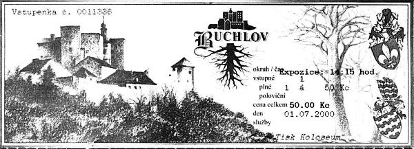 Buchlov - vstupenka