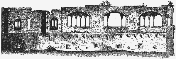 severní stěna paláce podle B. Gruebera (1870)