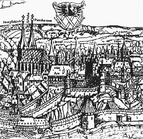 kresba K. Hofreutera podle dřevořezu S. Münstera (1550)